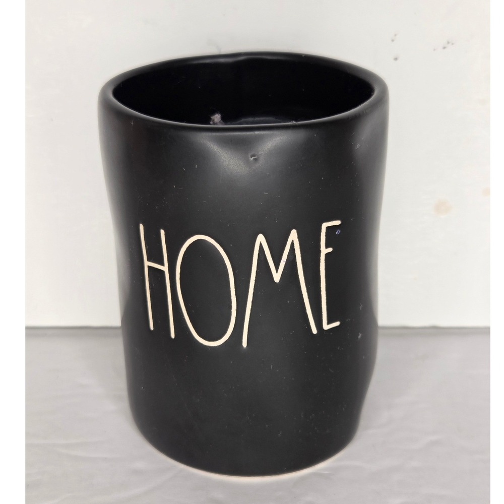 Rae Dunn DW Home Vanilla Woods Scented Candle Matte Black HOME Jar Farmhouse
